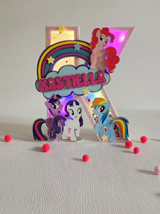 3D Letter and Number Block Standard Size - Little Pony