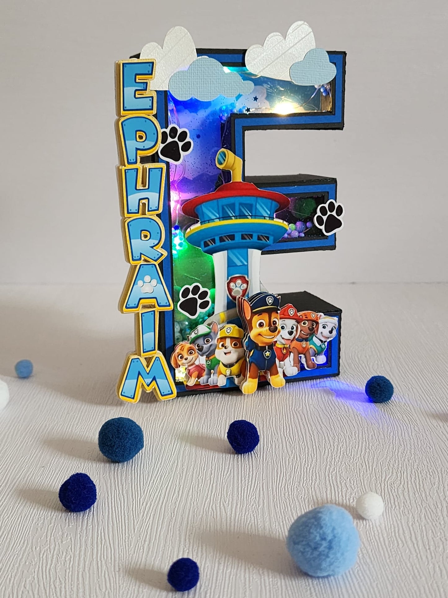 3D Letter and Number Block Standard Size - Paw Patrol