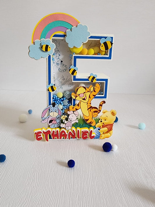 3D Letter and Number Block Standard Size - Baby Pooh & Friends