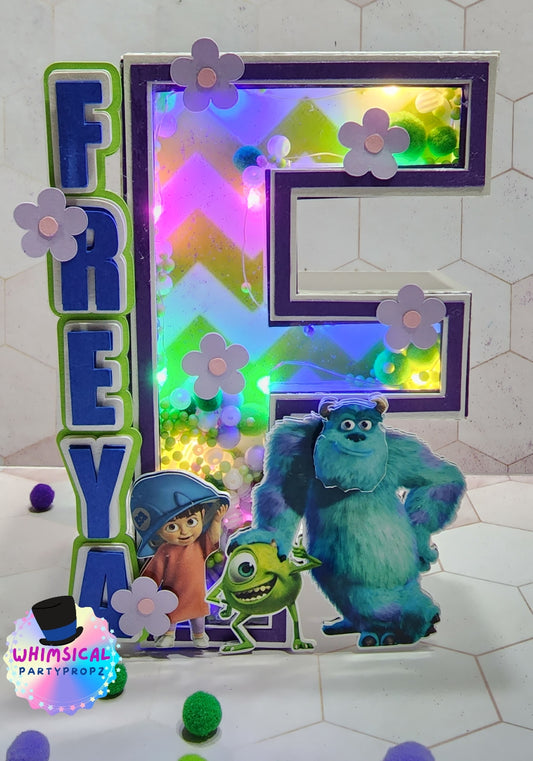 3D Letter or Number Block - Monster Mike Sully and Boo