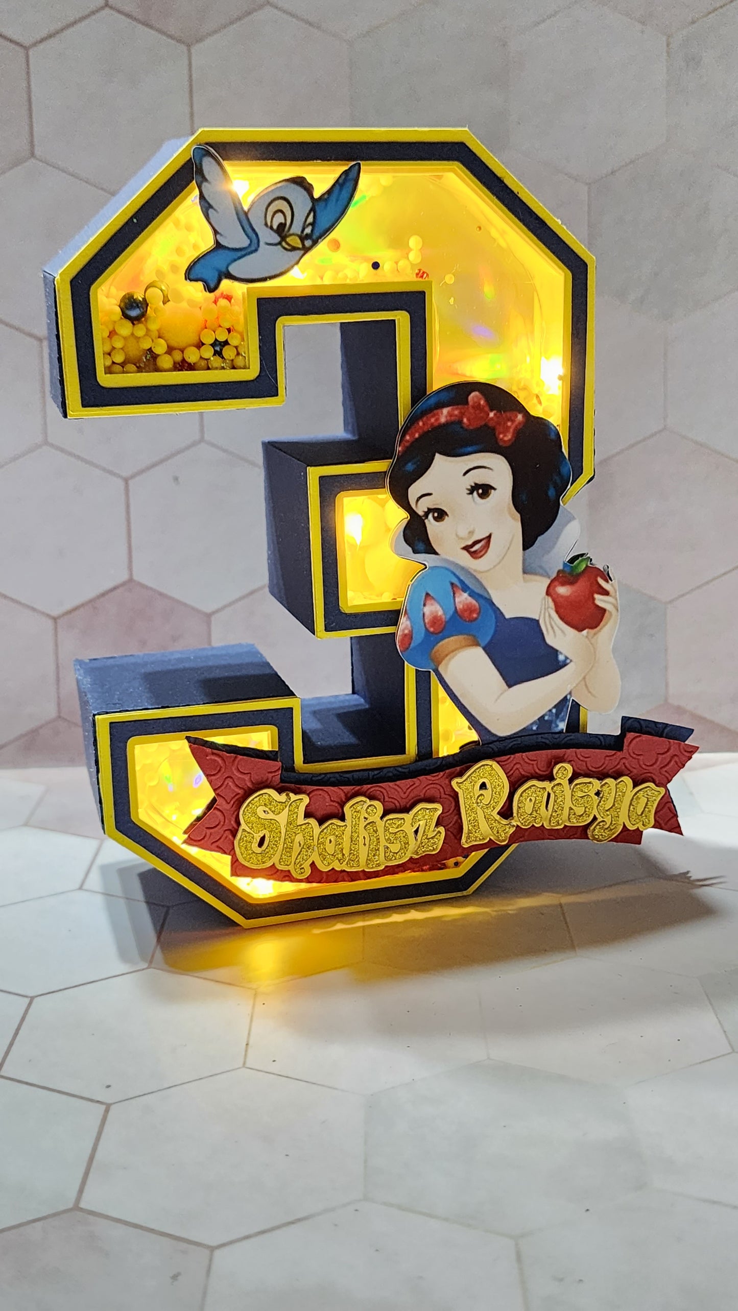 3D Letter and Number Block Standard Size - Snow White