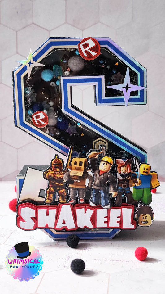 3D Letter or Number Block - Standard size - Roblox Gamer Theme
